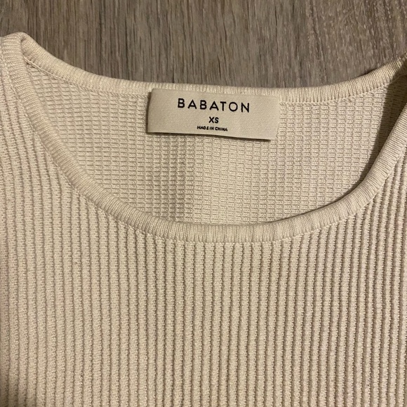 Babaton Cream Ribbed Knit Tank Top - Picture 2 of 5